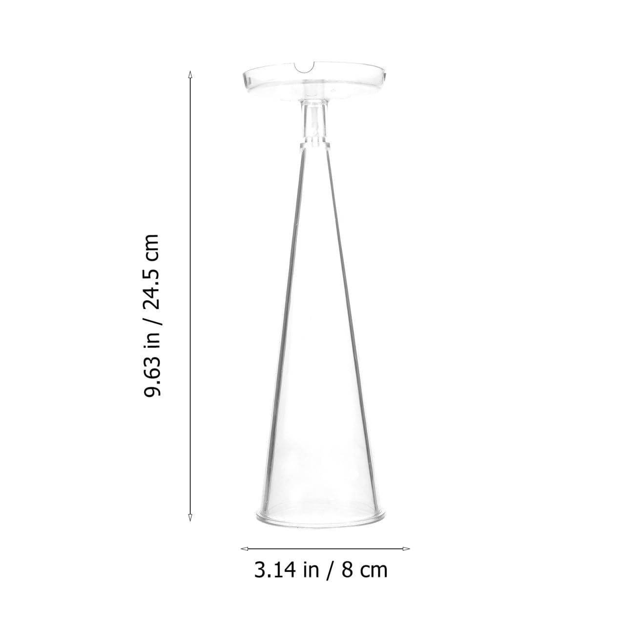 ULTECHNOVO Stampo per Candele Conico Medio in Plastica Flessibile, Resistente a Temperature Alte e Basse, Strumento la Fabbricazione Fai da Te di Candele Profumate, Saponi e Decorazioni