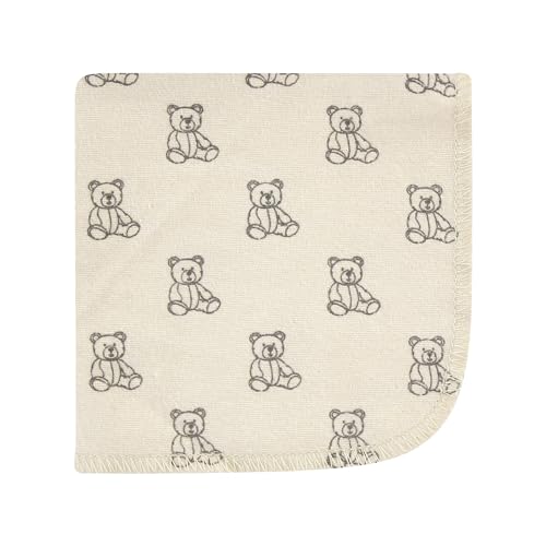 Image of Hudson Baby Unisex Baby Flannel Cotton Poly Washcloths, Teddy Bears 10 Pack, One Size