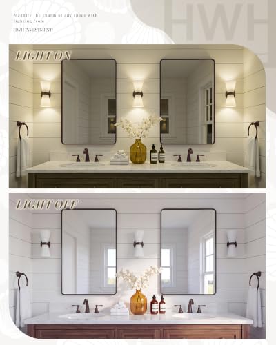 Image of HWH Indoor Wall Sconces Set of 2, 2-Light Vanity Lights, 5HZG97B-2W-2PK ORB