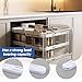 4 Pcs Heavy Duty Cabinet Sliders - Adjustable Drawer Slides & Glide Tracks for Smooth Pull-Out Organizers | No Tools Installation for Kitchen, Bedroom, Office (Quiet Close/Non-Rust)