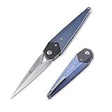 KIZER Tactical Folding Knives S35VN Blade Titanium Handles Knife (3.65' Stonewash) Ki4513A1