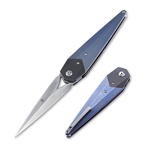 KIZER Tactical Folding Knives S35VN Blade Titanium Handles Knife (3.65