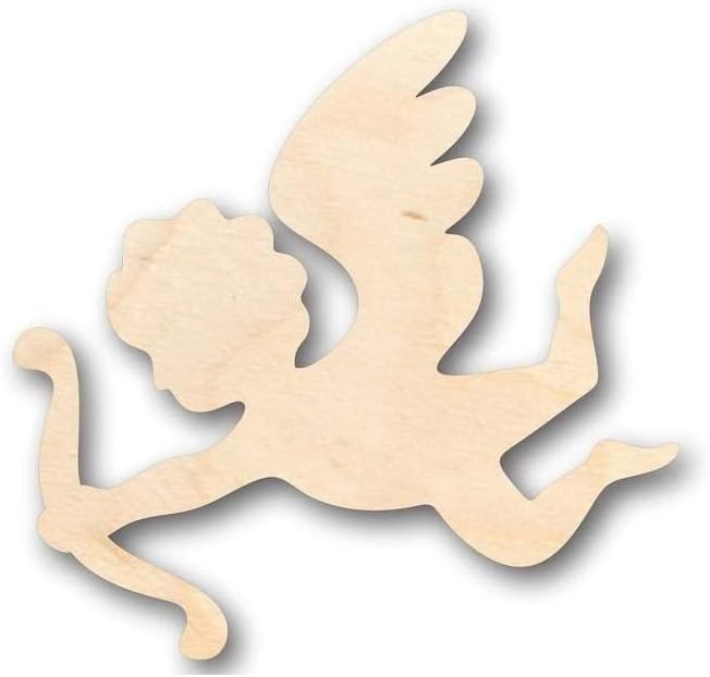 Unfinished Wood Cupid Shape Valentine's Love Craft up to 46" DIY 16" / 3/4"
