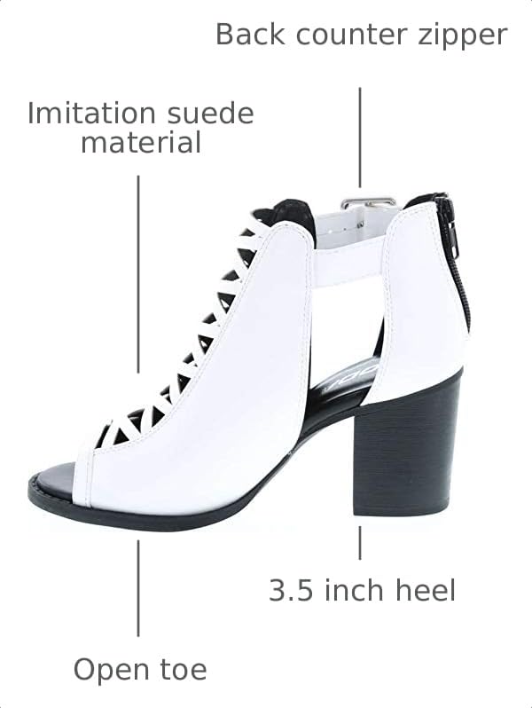 Image of Soda Aran ~ Women Open Toe Crisscross Straps Back Zipper High Heel Fashion Sandal with Adjustable Ankle Strap