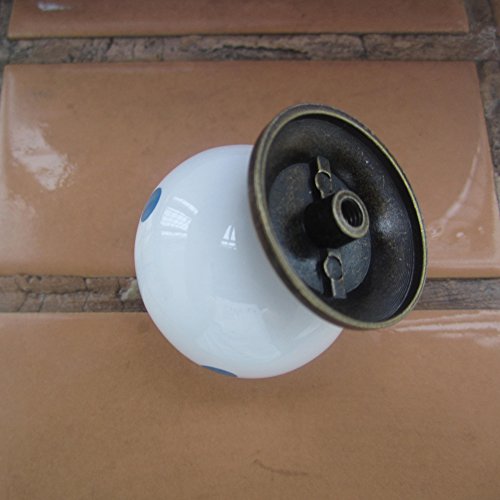 Tangpan 30Mm Ceramic Spot Dargon Ball Door Handle Pull Knobs Cabinet Door Cupboard Drawer Locker Vintage Retro Gold Pack Of 8 Color White #TOP4