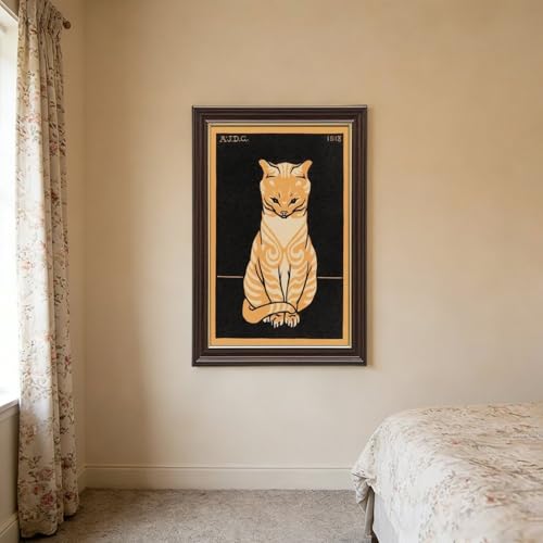 Toile chat tigré Julie De Graag pour habiller un mur vide de salon simplement - 3