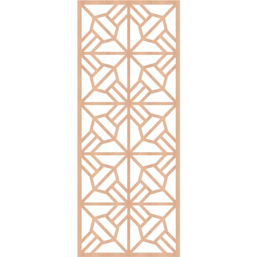 Image of 19 3 /8 inchW x 49 3 /8 inchH x 1 /4 inchT Auburn Decorative Fretwork Wood Wall Panels, Alder