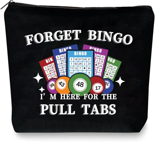 Bingo Makeup Bags for Bigo Lovers Players Bingo Cosmetic Bag Birthday Christmas Gifts for Women,Casino Lucky Prize for Gambler,Travel Bag (Bingo)