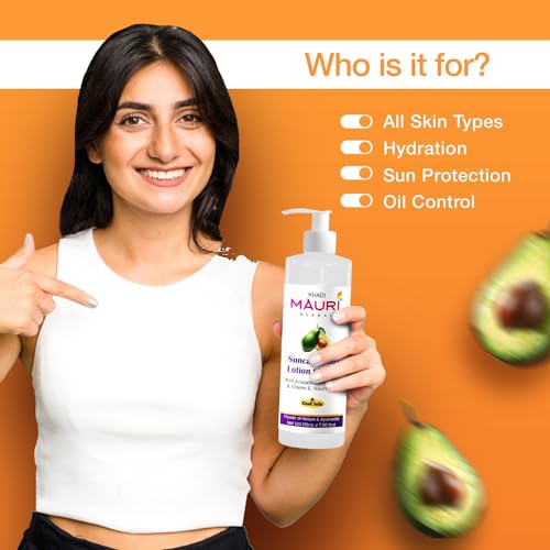 Image of Khadi Mauri Herbal Suncare Body Lotion (Sunscreen) SPF 50 | Broad Spectrum | Hydrates & Nourishes Skin | Enriched with Avocado Oil, Vitamin A & E, Niacinamide | 210 ml
