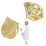 GOLD Metallic Angel Wing Catch the Fire Worship Flags (single layer; pair)