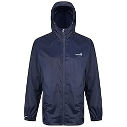 Regatta Chubasquero impermeable con capucha ligera...: Tejido en poliamida muy ligero, impermeable y transpirable Isolite 5.000 Indice de transpirabilidad 5.000g/m2/24 hr Acabado hidrófugo duradero Costuras selladas Sin forro