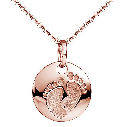 Pendentif pieds de bébé MATERIA, élégance en or rose pour le quotidien