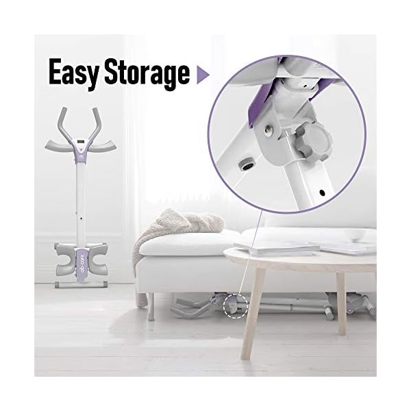 leikefitness Height Adjustable Ab Trainer Abdominal Whole Body Workout Machine Waist Cruncher Core Toner Leg Thighs Buttocks Shaper with LCD Monitor AB9380 (White)