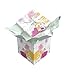 Gift Box 12x12x12 Carmen Pop up in Seconds comes with Decorative Ribbon mounted on the lid A Gift Tag and Tissue Paper - No Glue or Tape Required
