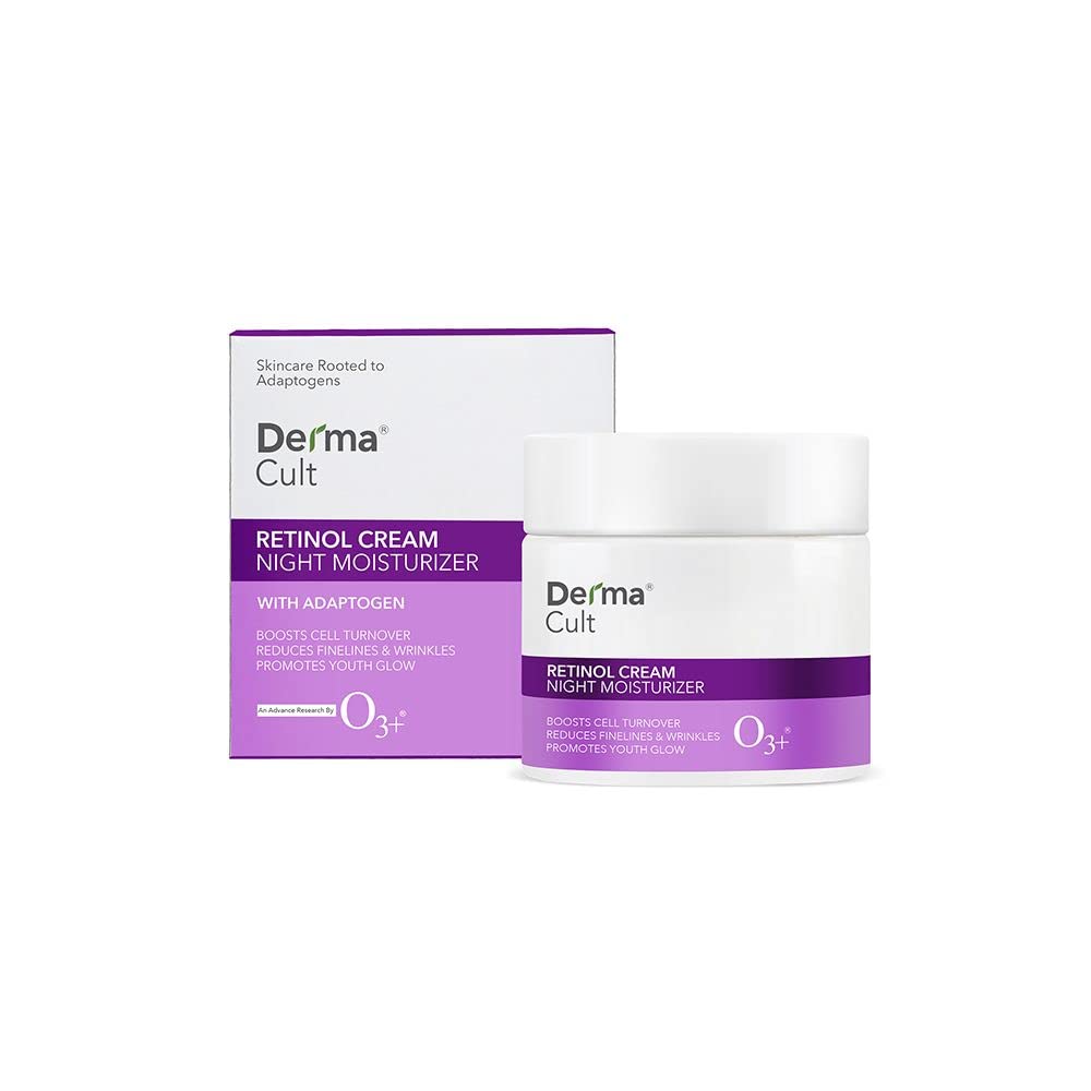 O3+ Derma Cult Retinol Cream Night Moisturizer for Wrinkles and Fine Lines| Anti Ageing Cream | For Men & Women 40 gm-image-37