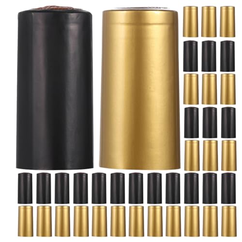 ABOOFAN 400pcs Heat Shrink Caps for Wine Bottle Seal PVC Wrap Bottle Cap Shrink Wraps for Whisky Cellars Home Making