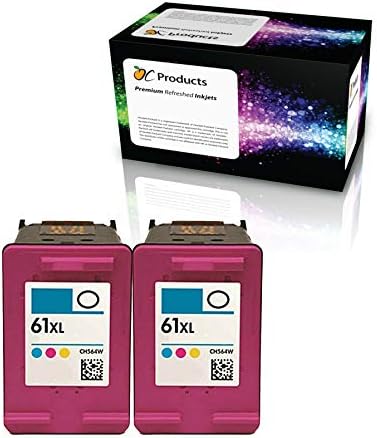 Refilled Ink Cartridge Replacement for HP 61XL Color for Deskjet 1010 3050 2540 2050 Envy 4500 5530 Officejet 2620 Printers (2 Color)