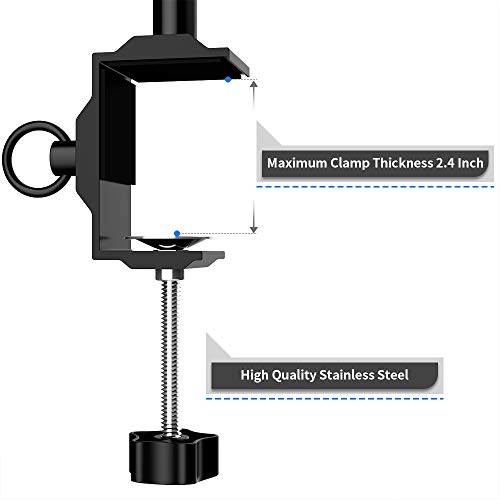 LuckIn Hands-free Dryer Holder Arm, Table Clamp On Stand for Hair Styling, Dog Grooming with No-Sit Haunch Holder - Thumbnail 2