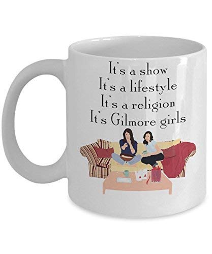 ChGuangm Gilmore Girls Religion - - Funny Gilmore Girls Inspired Merchandise. This 11-oz Luke's Diner Cafe Stars Hollow Dragonfly Inn Coffee Cocoa Mug Cup is Perfect…