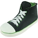 Home Slipper Women's High Top Soft Cozy Fleece Plush Indoor Outdoor Relax Fashion Sneaker Boot Slippers,US 11,Black