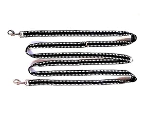 D/W.Nylon DUBIDU Nyllon Heavy Deuty Hands Free Dog Leash for Running Walking Long Tether Adjustable Multi-Function Traffic Two in One Dogs Leash