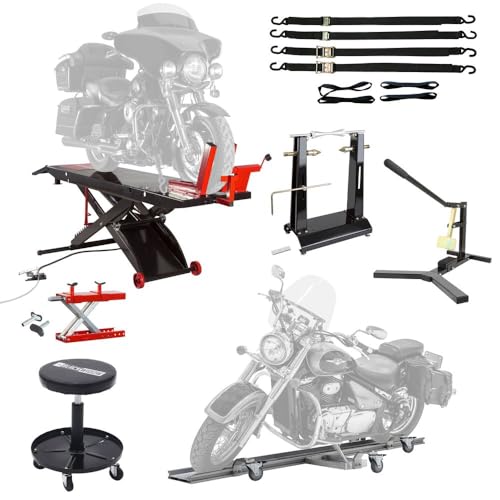Black Widow Professional Motorcycle Shop Kit, 1,500 lb. Lift Table
