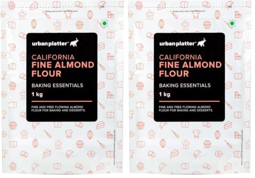 Image of Urban Platter California Blanched Almond Flour, 1kg (Naturally Gluten-Free | Finely Milled | Low-Carb | Ideal for Baking & Keto Recipes) (Pack of 2)