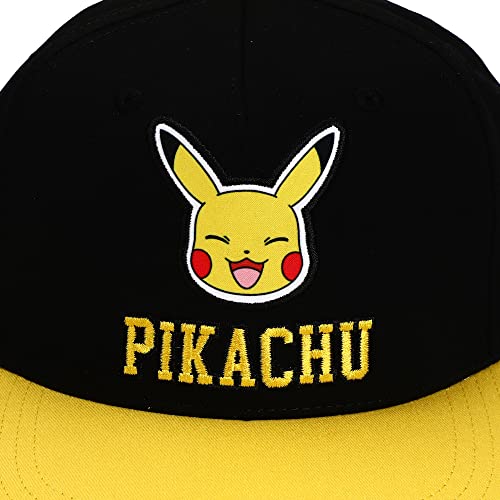 Bioworld Pokemon Pikachu Youth Black Snapback Cap4