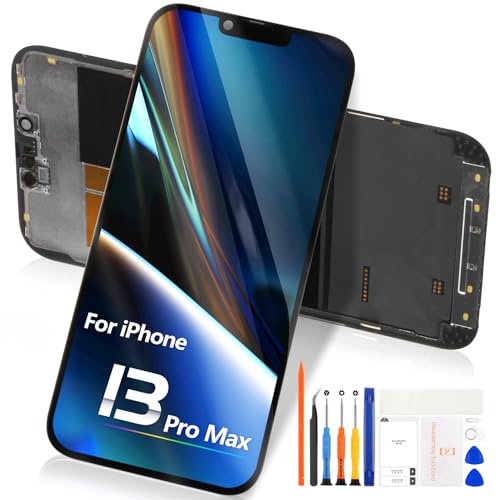 QUALITÀ ECCEZIONALE -- A confronto con altri schermi, il nostro touchscreen di ricambio per schermo iphone 13 pro max lcd display è in grado di offrirti un'esperienza eccellente. Lo specifico per schermo display iphone 13 pro max si distingue per colori unici, elevata luminosità, saturazione intensa e risoluzione. Inoltre, il touchscreen per lo LCD del per schermo lcd iphone 13 pro max è capace di riprodurre immagini e video di altissima qualità grazie al suo elevato rapporto di contrasto.