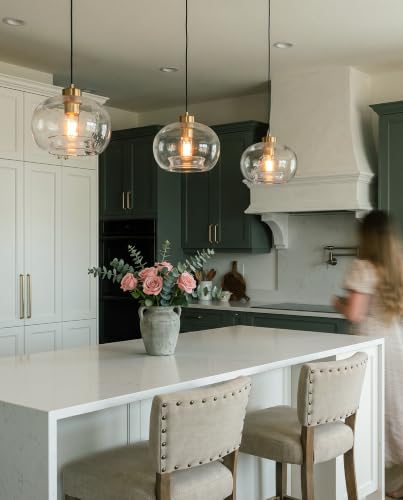 Image of CASAMOTION Pendant Light, Hand Blown Glass,Brass Gold