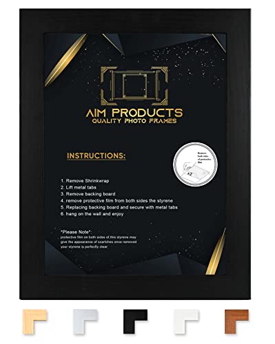 50cm x 70cm Poster frame Picture Frame Black/White/Oak Photo Frame 50cm x 70cm Wall Frame (BLACK, 70 x 50 cm)