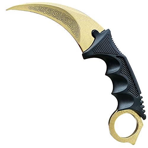 MSGumiho Karambit Knife Trainer - Stainless Steel Practice Training Knife with Sheath for Beginner - 100% Safe Practice Knives Trainer Tool