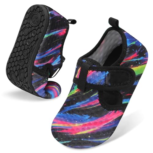 Image of LeIsfIt Kids Water Shoes Girls Boys Quick Dry Aqua Socks Breathable Swim Shoes Non-Slip Barefoot Socks for Beach Surf