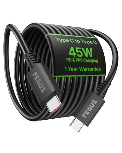 Image of FEDUS ZETTA-X8I 45W Type C to Type C Cable 1M, 5A PD PPS Super Fast Charging 2.0 Original for Samsung Galaxy S26 /S25 /S24 Ultra, iPhone 17 /16 /15 Pro, MacBook, 480Mbps Android Auto Data Sync USB C Cord
