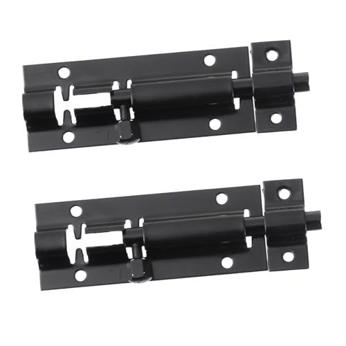 Angoily 2 Piezas Cerrojo montado en superficie cerrojo de la puerta sello de puerta de garaje cerradura dormitorio sliding door lock cerradura de puerta antirrobo pestillo de reemplazo