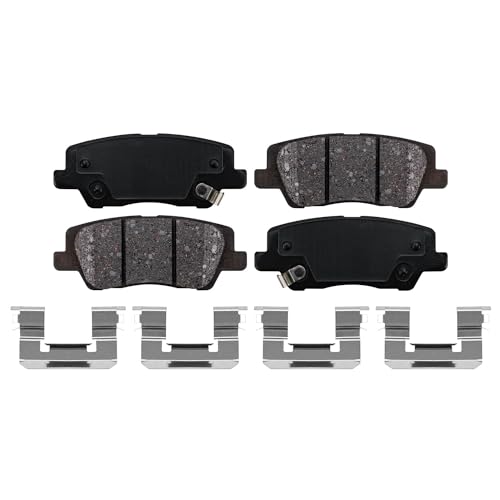 Image of Detroit Axle - Rear Brake Kit for 2013-2019 Cadillac ATS | Disc Brake Rotors Ceramic Brake Pads with Hardware 2014 2015 2016 2017 2018 Replacement 12.40 inch inch Rotor
