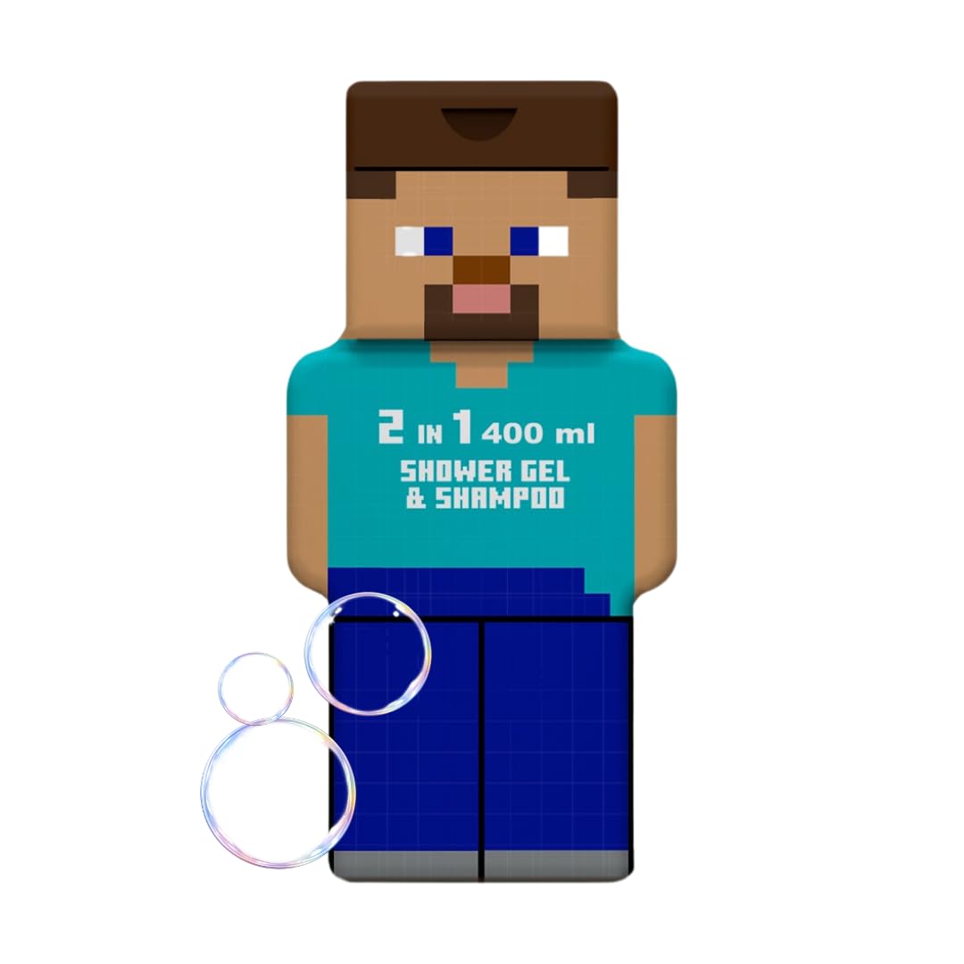 Minecraft Steve Żel pod prysznic i szampon 2D 400 ml