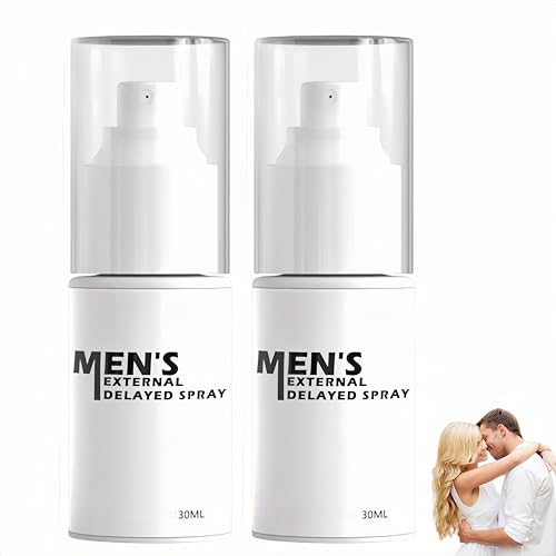 Spray ritardante a lunga durata per uomo, spray ritardante maschile, trattamento per massaggi maschili, formula delicata, migliora la qualità dell'amore e il comfort, 30 ml (2Piezas)