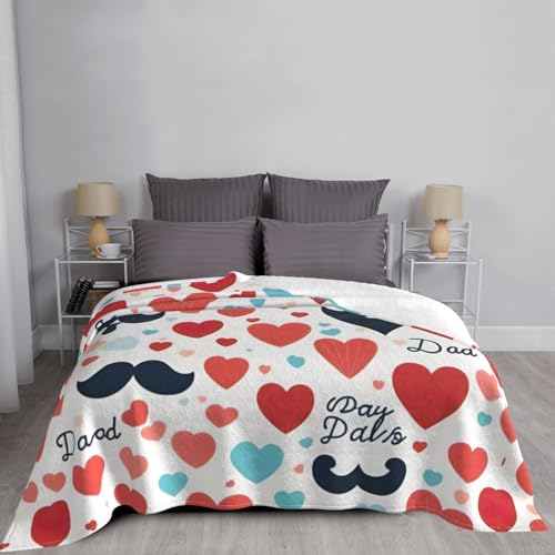 Couverture de canapé en peluche douce microfibre imprimé Love Dad - 7