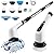 Bomves Electric Spin Scrubber, Cordless Cleaning Brush Scrubber for Home, 8 Replaceable Brush Heads-90Mins Work Time, 3 Adjustable Size, 2 Speeds for Bathroom Shower Bathtub Glass Car