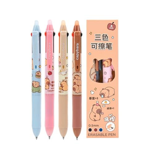 Bolígrafos de tinta gel borrables 0.5mm x4