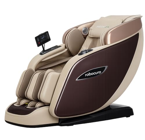 Image of Robocura Majestic Neo Full Body Massage Chair With Voice Control (Bronze and Beige color)