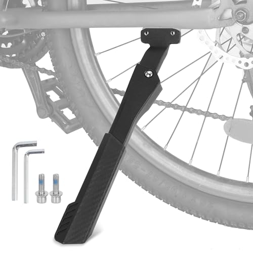 RUTU Bike Kickstand Adjustable Adult Bicycle Kickstand for 24-29 Ebike Mountain Bike Fat Tire Bike 40mm apart Aluminium Alloy Rear Kick stand