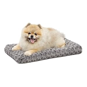 MidWest Homes for Pets Deluxe Dog Beds | Super Plush Dog & Cat Beds Ideal for Dog Crates | Machine Wash & Dryer Friendly, 1-Year Warranty,Gray