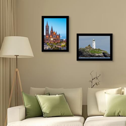Image of LUCKYLIFE 10x14 Frame in Black for 30 x 40cm Diamond Painting Art, Gallery Frame for Wall Mounting, 2 Pack