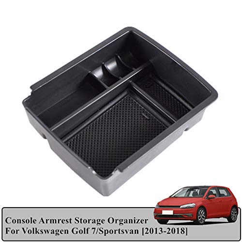 Scatola Console Centrale Auto Per VW Golf 7 Mk7 2014-2019 - Vano Portaoggetti, Type B - Foto 2
