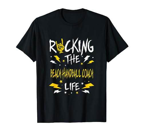 Rocking the Beach Entrenador de balonmano Divertido Jugador de Balonmano Camiseta