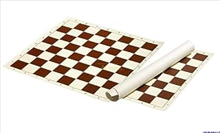 Chess and games shop Muba Standard Vinyl Roll Up Chess Boards Professional Club and Tournament Chess Boards 1.7 Square, Brown