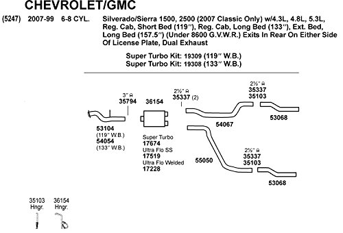 Image of Dynomax 54054 Exhaust Pipe for Chevrolet Silverado 1500