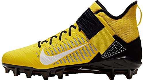 Nike Alpha Menace Pro 2 Mid AQ3209-701 Yellow-White-Black Mens Football Cleats 10 US2